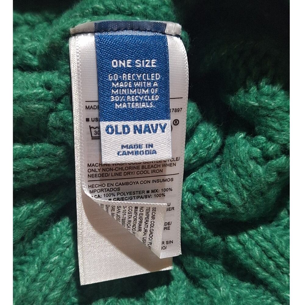 NWT Old Navy Beanie Women's OS Green Lightweight Ribbed Cuffed Cozycore Outdoors - Picture 7 of 8
